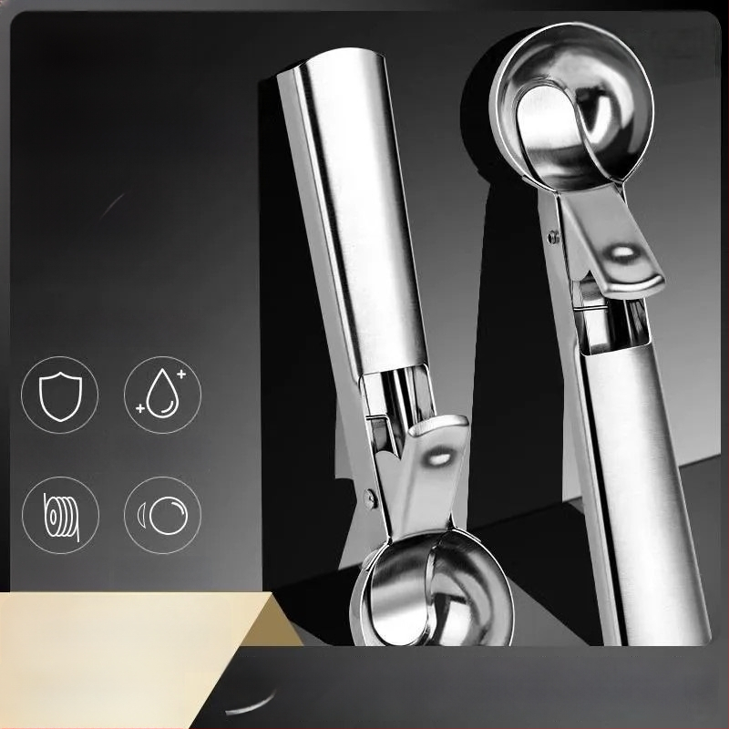 Nerūdijančio plieno ledų šaukštas, modernus minimalistinis dizainas, suaugusiųjų naudojimui