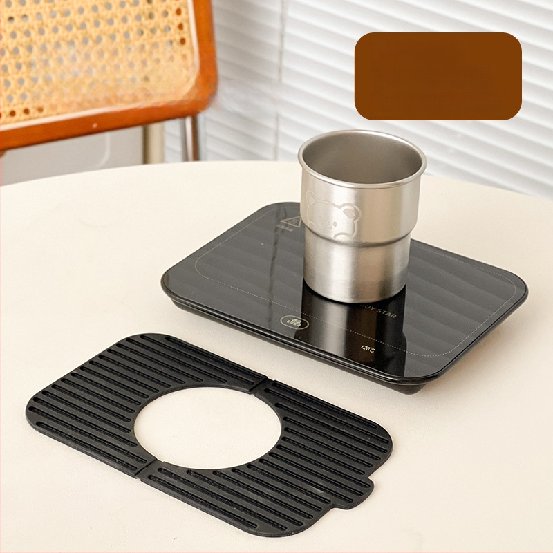 Gudra podstavka ar konstantu temperatūru mājas un biroja vajadzībām – ABS korpuss, ārēja barošanas avots, skārienvadība, automātiska izslēgšana, 6 temperatūras līmeņi