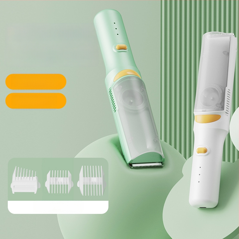 Kūdikių plaukų kirpimo mašinėlė – ultra lengva, tyliai veikianti su automatiškai siurbiamais plaukais; įkraunama, 5W, atspari vandeniui; prekinis ženklas Create rhyme