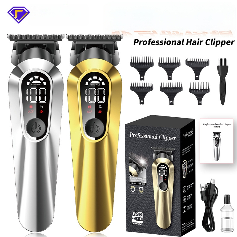 Bezvadu matu griezējs mājai ar digitālo displeju, iekļautā akumulators 1000–1200 mAh, keramiskie asmeņi, noņemama un mazgājama asmens galva, ūdensizturīgs dizains