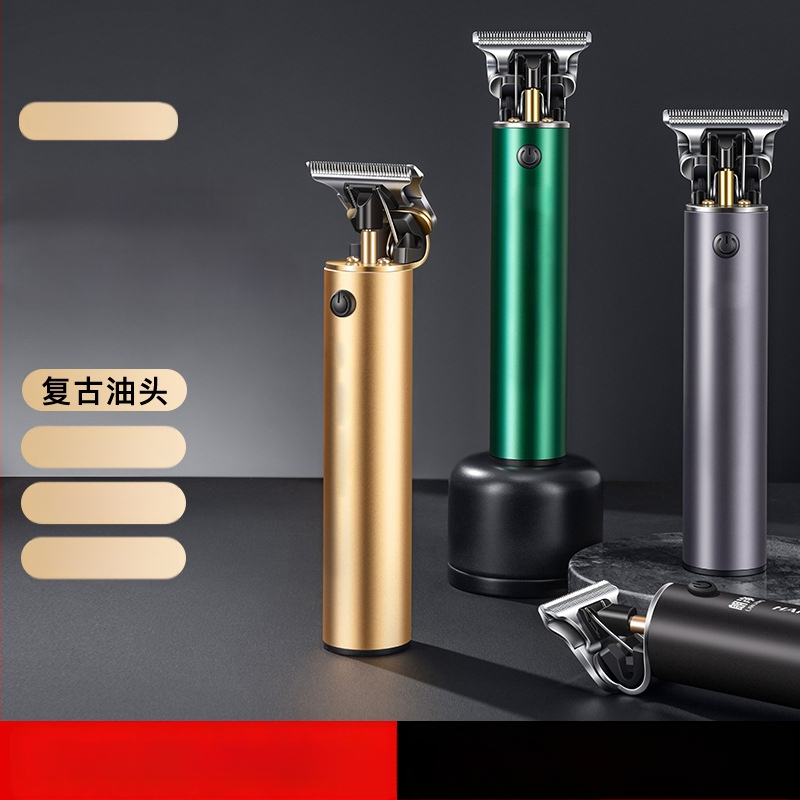 Plaukų kirpimo rinkinys - įkraunamas, su šepetėlių varikliu, nerūdijanio plieno peiliai, atsparus vandeniui, integruota baterija 1200–2000mAh