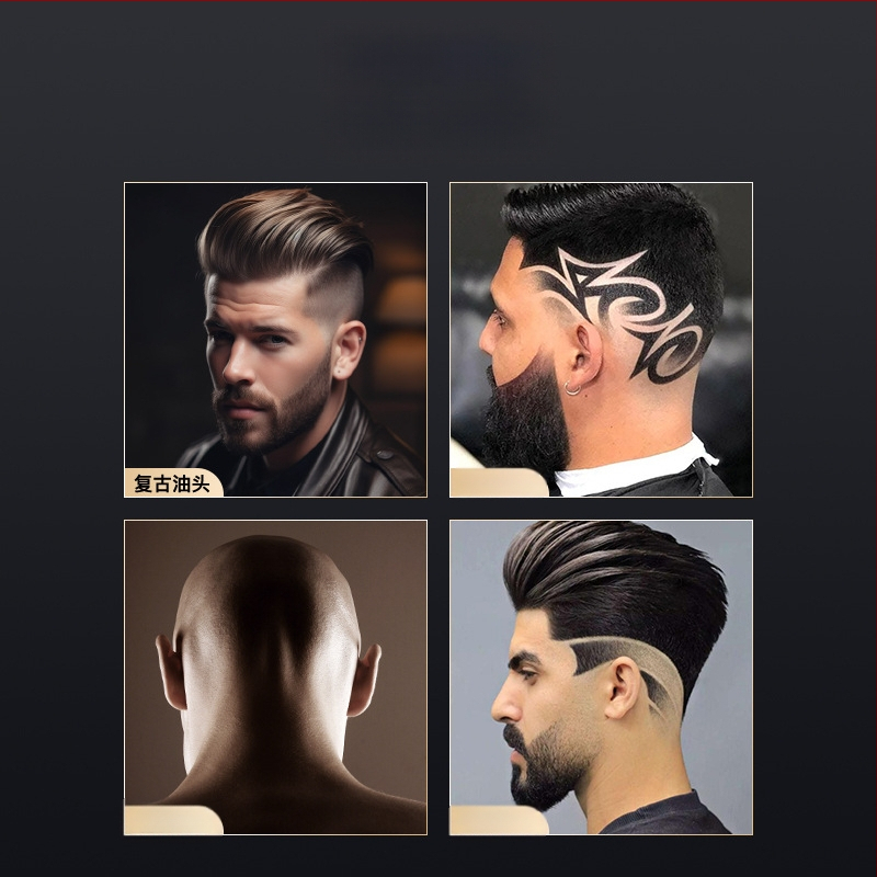 Plaukų kirpimo rinkinys - įkraunamas, su šepetėlių varikliu, nerūdijanio plieno peiliai, atsparus vandeniui, integruota baterija 1200–2000mAh