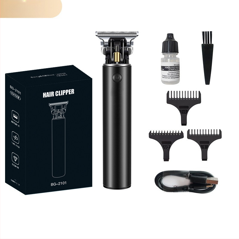 Plaukų kirpimo rinkinys - įkraunamas, su šepetėlių varikliu, nerūdijanio plieno peiliai, atsparus vandeniui, integruota baterija 1200–2000mAh