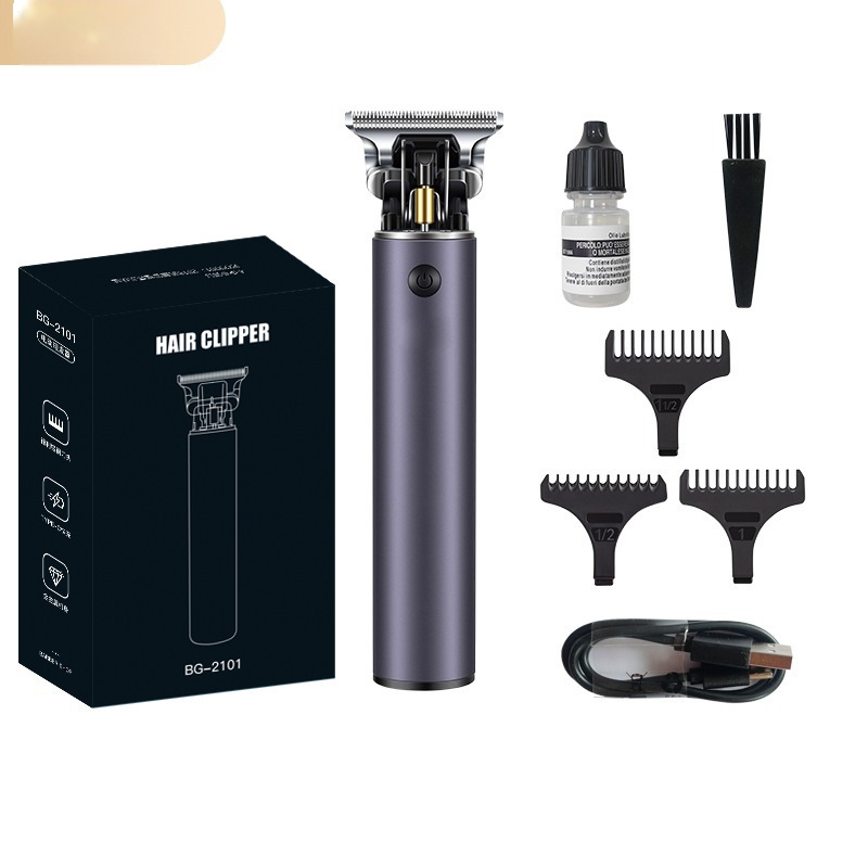 Plaukų kirpimo rinkinys - įkraunamas, su šepetėlių varikliu, nerūdijanio plieno peiliai, atsparus vandeniui, integruota baterija 1200–2000mAh