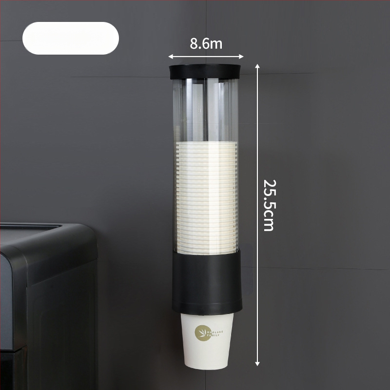 Seinasse kinnitatav papīra kausu hoidik, PP-materjalist, suur maht, tolmu- ja niiskuskindel, kausude hoiukast