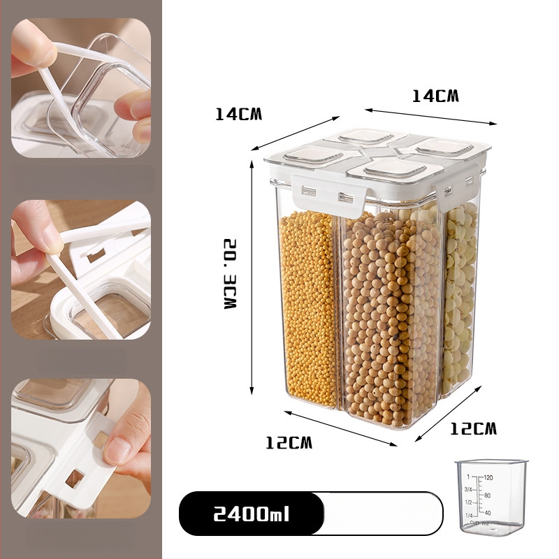 Maisto laikymo dėžutė, plastikinė, kvadratinė, 2.1–3 L, prekės ženklas Good apartment