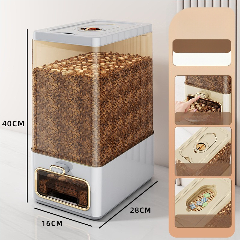 Riisihoidik, suletud, PET-plastikust, maht 7–8 L, putukate ja niiskuse vastu