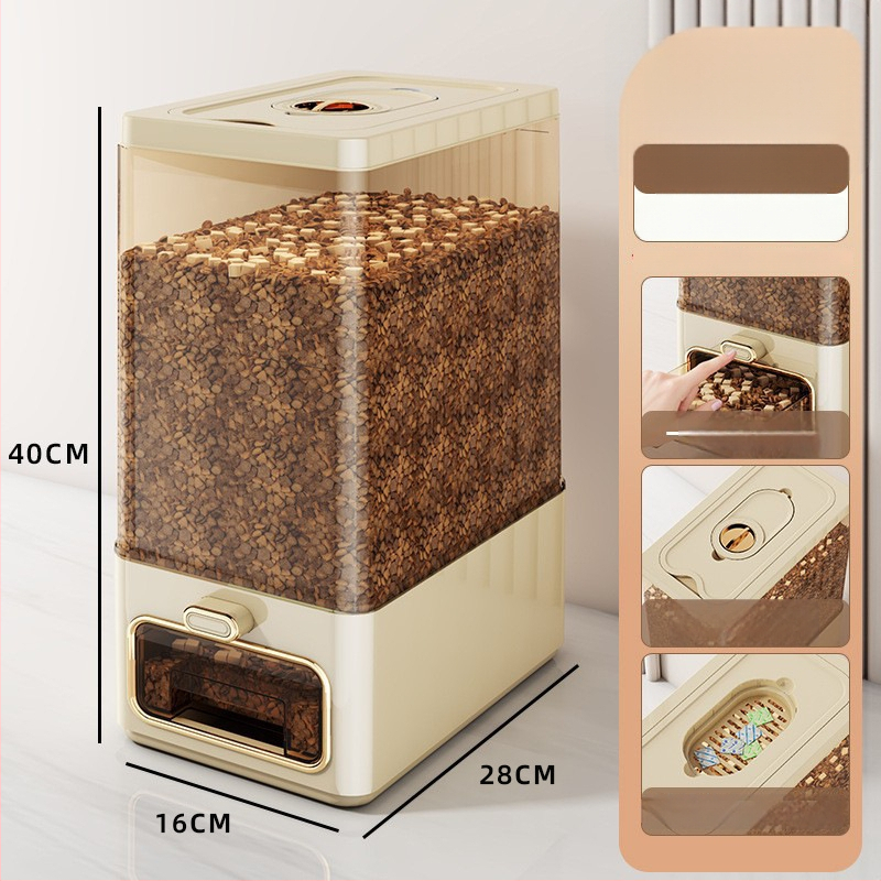 Riisihoidik, suletud, PET-plastikust, maht 7–8 L, putukate ja niiskuse vastu