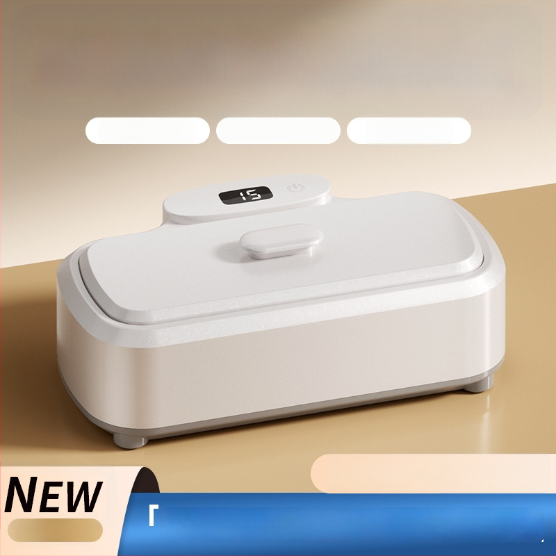 Ultragarsinis valymo įrenginys akinėms, juvelyrikai, breketėms ir kontaktiniams lęšiams, sterilizavimas, didelė talpa; Modelis 975; Darbinis režimas: mechaninis; Laiko funkcija: <2 val.; Maitinimas: kintamoji srovė, 100–240 V