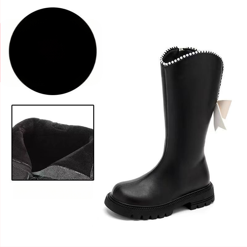 Tüdrukute Martens saapad kõrge varbaga, külgmine tõmblukk, kummist tall, ülemine kiht ultrafibernahk, EVA sisetald – Korea stiil