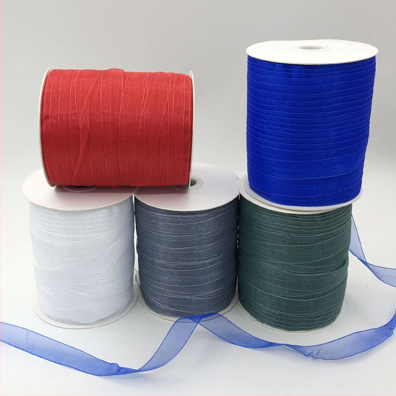 Zhe Hao adīta cepures lente ar dekoratīvu loku un gazes lentes DIY projektiem un dāvanu iesaiņošanai