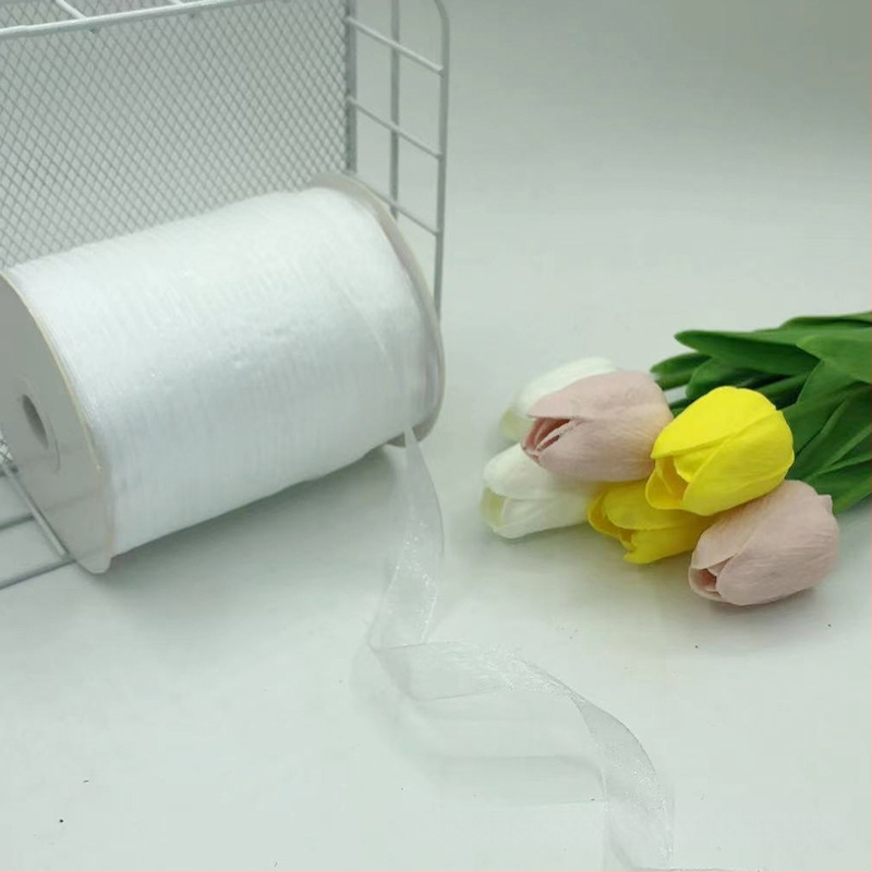 Zhe Hao adīta cepures lente ar dekoratīvu loku un gazes lentes DIY projektiem un dāvanu iesaiņošanai