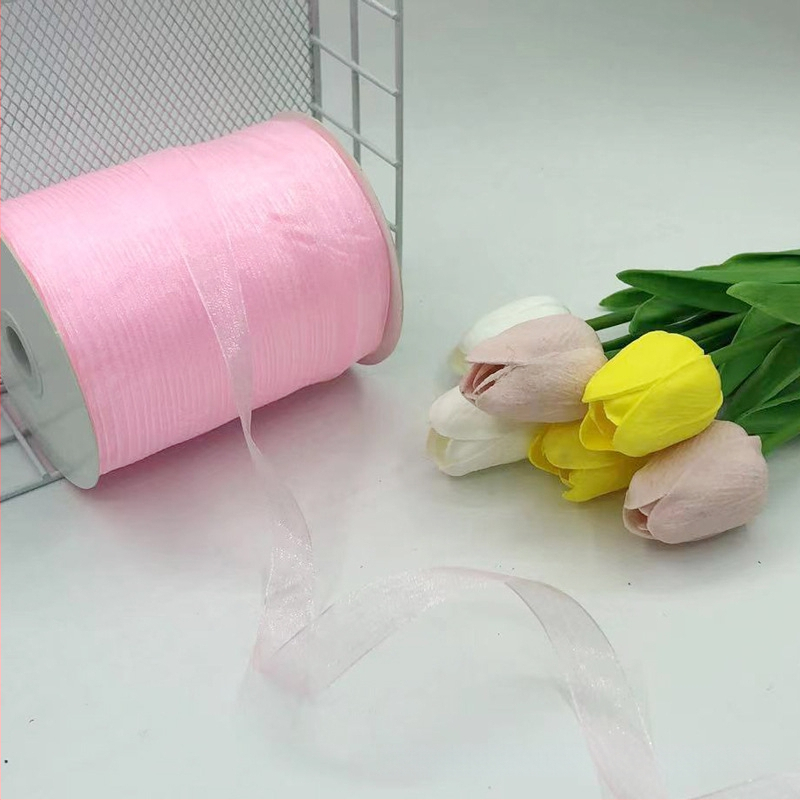 Zhe Hao adīta cepures lente ar dekoratīvu loku un gazes lentes DIY projektiem un dāvanu iesaiņošanai