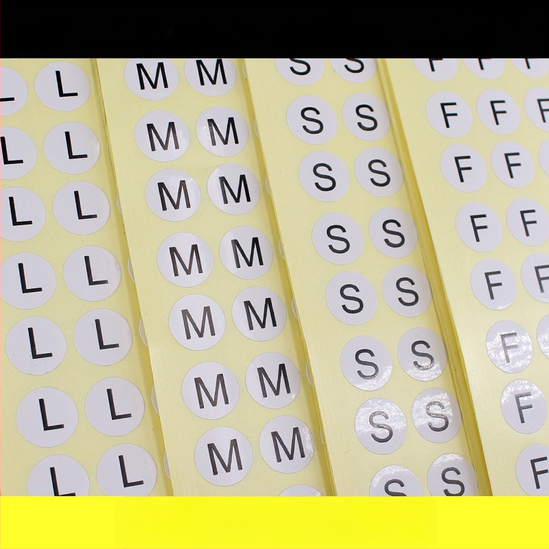 Apskrito vario lipni etiketė su įpjova spauda, vandens pagrindu klijai, ilgalaikė temperatūros atsparumas 20