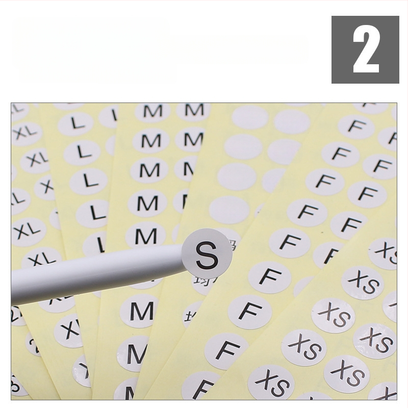 Apskrito vario lipni etiketė su įpjova spauda, vandens pagrindu klijai, ilgalaikė temperatūros atsparumas 20