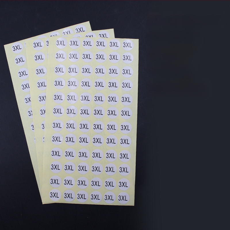 Apskrito vario lipni etiketė su įpjova spauda, vandens pagrindu klijai, ilgalaikė temperatūros atsparumas 20