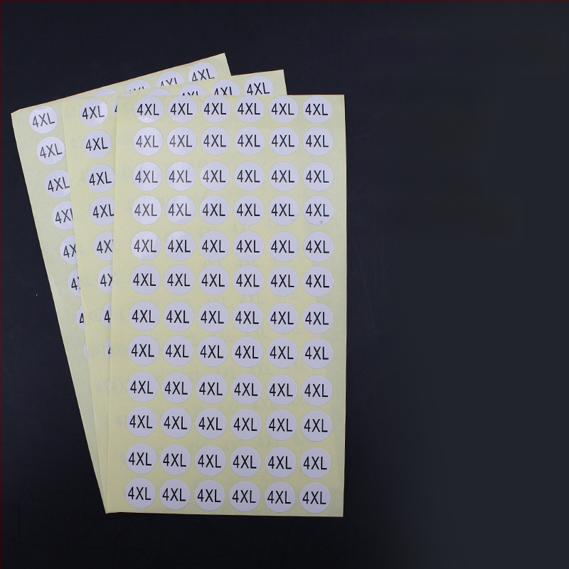 Apskrito vario lipni etiketė su įpjova spauda, vandens pagrindu klijai, ilgalaikė temperatūros atsparumas 20