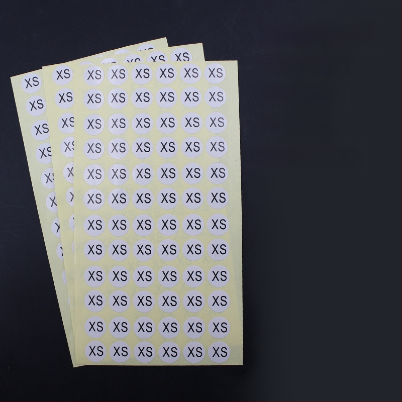 Apskrito vario lipni etiketė su įpjova spauda, vandens pagrindu klijai, ilgalaikė temperatūros atsparumas 20