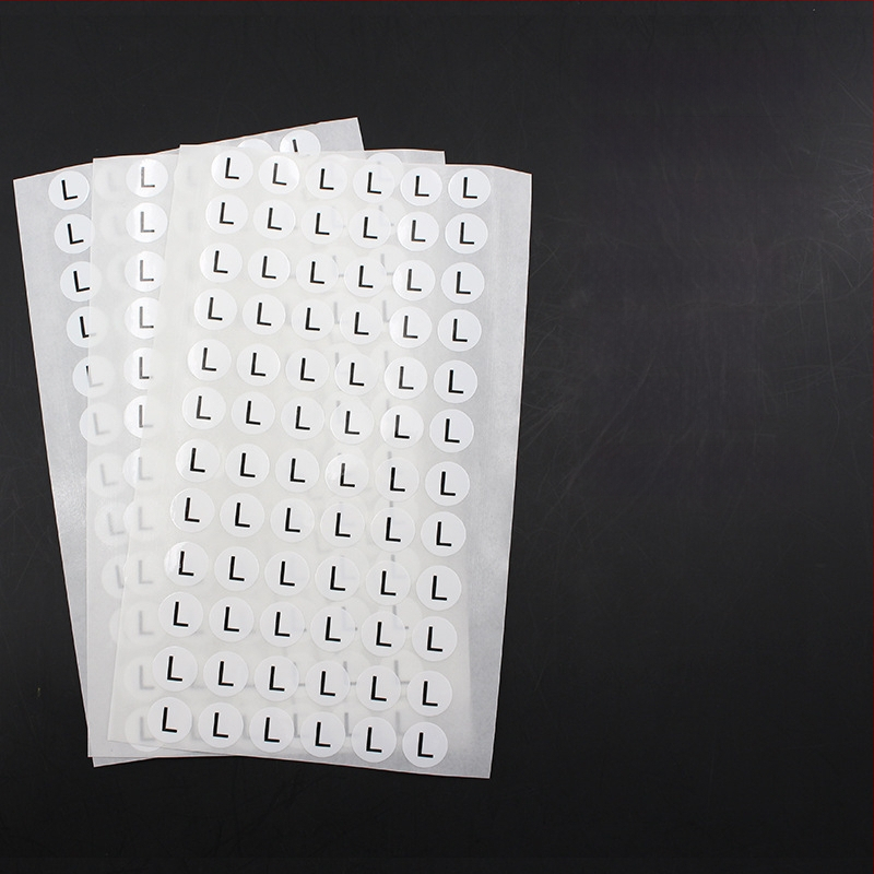 Apskrito vario lipni etiketė su įpjova spauda, vandens pagrindu klijai, ilgalaikė temperatūros atsparumas 20