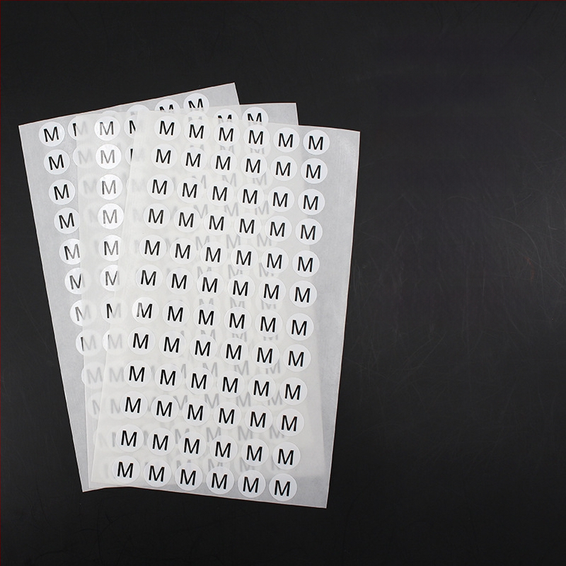 Apskrito vario lipni etiketė su įpjova spauda, vandens pagrindu klijai, ilgalaikė temperatūros atsparumas 20