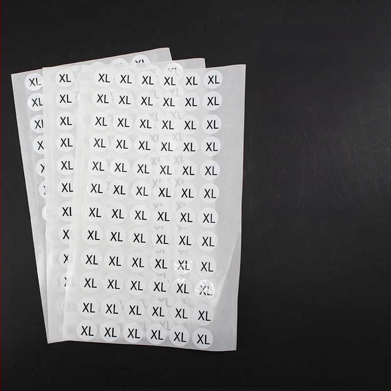 Apskrito vario lipni etiketė su įpjova spauda, vandens pagrindu klijai, ilgalaikė temperatūros atsparumas 20