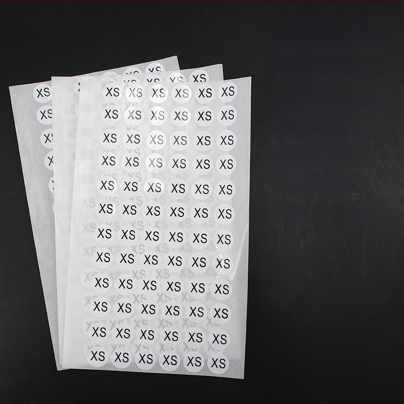 Apskrito vario lipni etiketė su įpjova spauda, vandens pagrindu klijai, ilgalaikė temperatūros atsparumas 20