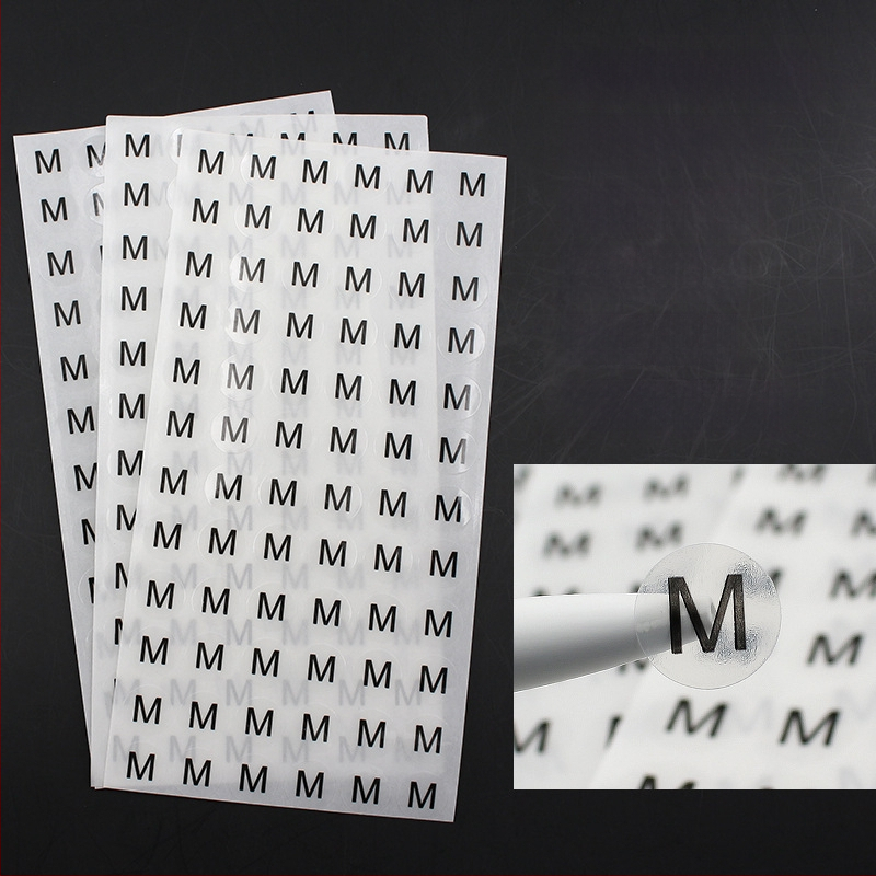 Apskrito vario lipni etiketė su įpjova spauda, vandens pagrindu klijai, ilgalaikė temperatūros atsparumas 20