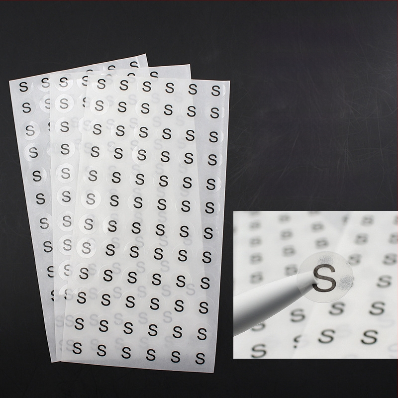 Apskrito vario lipni etiketė su įpjova spauda, vandens pagrindu klijai, ilgalaikė temperatūros atsparumas 20