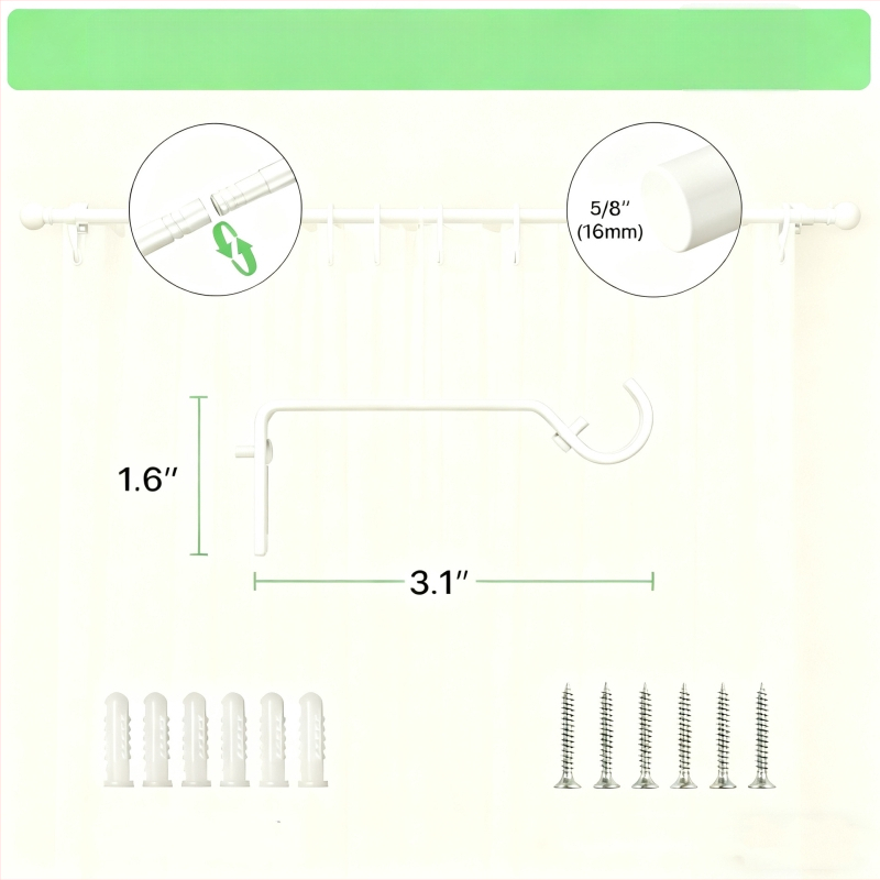 Euroopa stiilis Rooma kardinate hoidik koos kinnitus- ja kruvikeermega, vaik, Yijiale, kerge luksus, kohandatav, volitatud eraprivaatkaubamärk