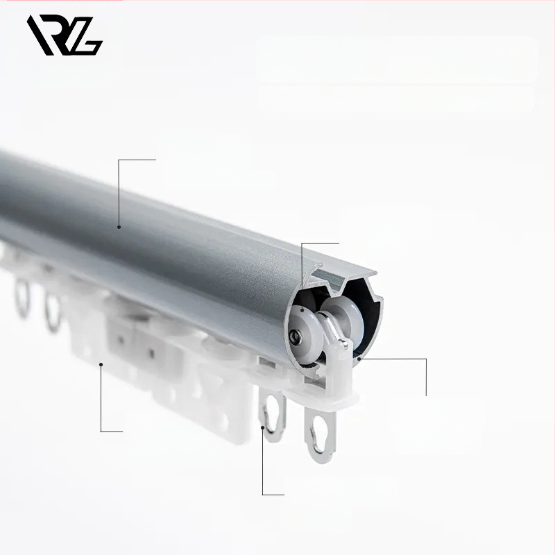 Alumiiniumist kardinastang koos liiniga, külg- ja ülaosas kinnitusega, ühe- ja kahetorud, kohandatav, kaasaegne Põhjamaade stiil