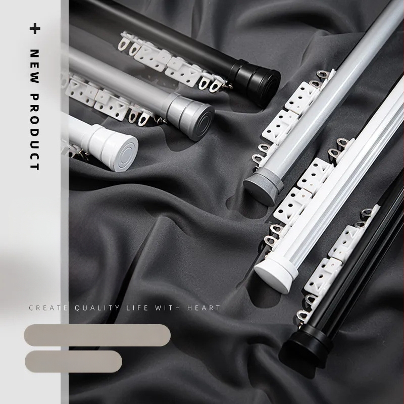 Alumiiniumist kardinastang koos liiniga, külg- ja ülaosas kinnitusega, ühe- ja kahetorud, kohandatav, kaasaegne Põhjamaade stiil