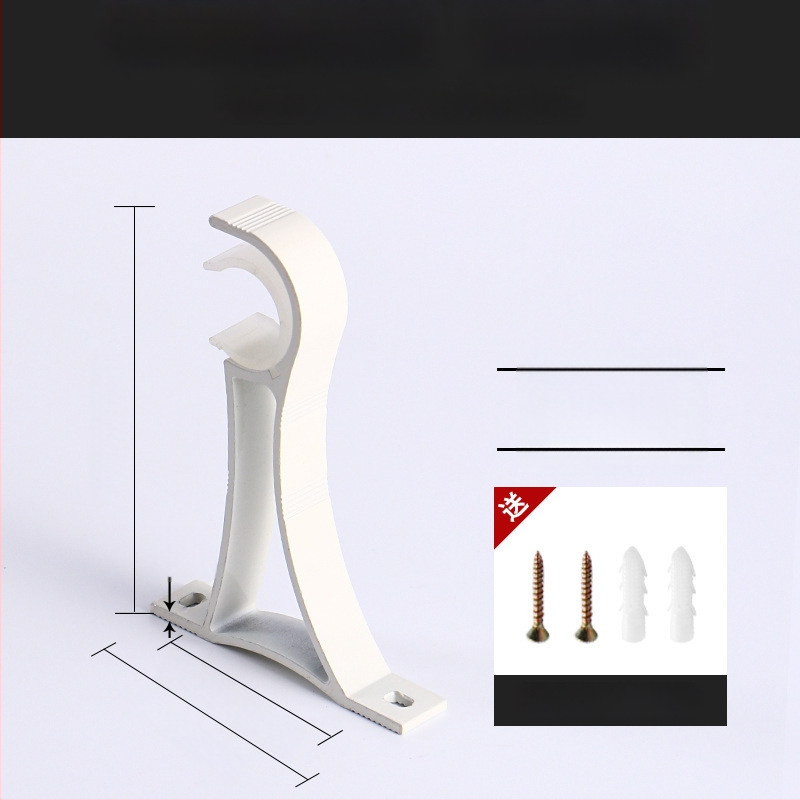 Alumiiniumist kardinavarda kinnitus – ühele või kahele vardale – fikseeritud alus – üla- või külgmine paigaldus