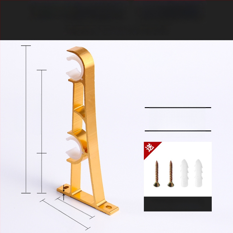 Alumiiniumist kardinavarda kinnitus – ühele või kahele vardale – fikseeritud alus – üla- või külgmine paigaldus