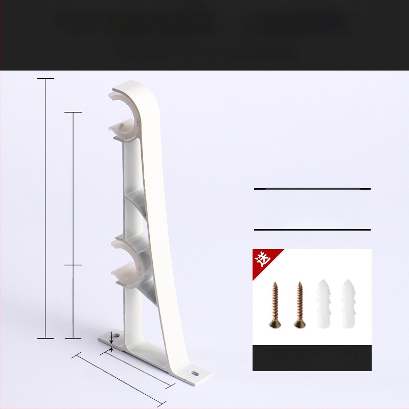 Alumiiniumist kardinavarda kinnitus – ühele või kahele vardale – fikseeritud alus – üla- või külgmine paigaldus