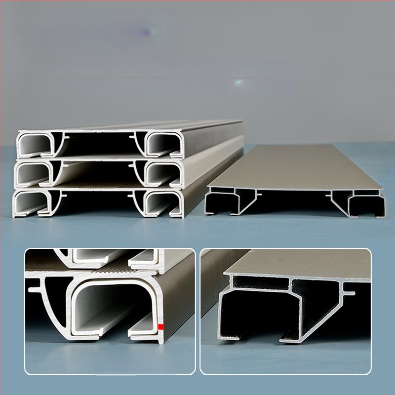 Aliuminio lydinio užuolaidų bėgiklis su dvigubu taku, sujungtas dizainas, pritaikomas, šviesus prabangos stilius