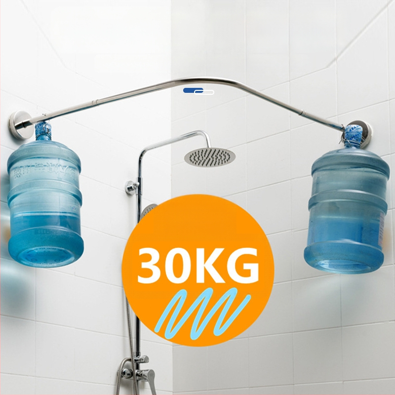 Pus-U formos dušo užuolaidos lazda iš nerūdijančio plieno, reikalauja gręžimo, voniai, šiuolaikinis stilius