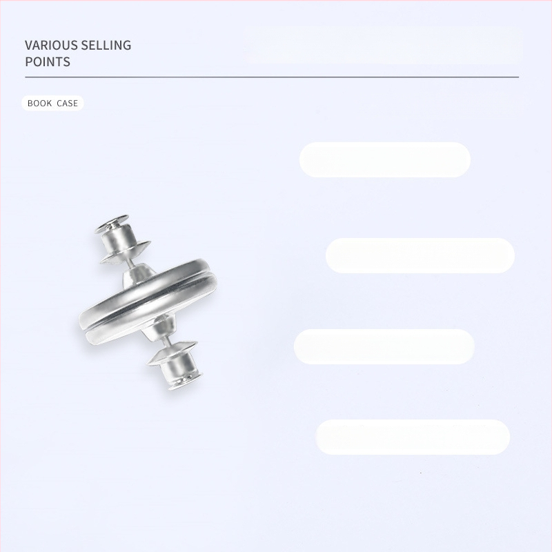 Užuolaidų spaustukas su stipriu magnetiniu prisitraukimu, iš aliuminio lydinio, nuimamas magnetinis uždarymas, užkerta šviesos pratekėjimą