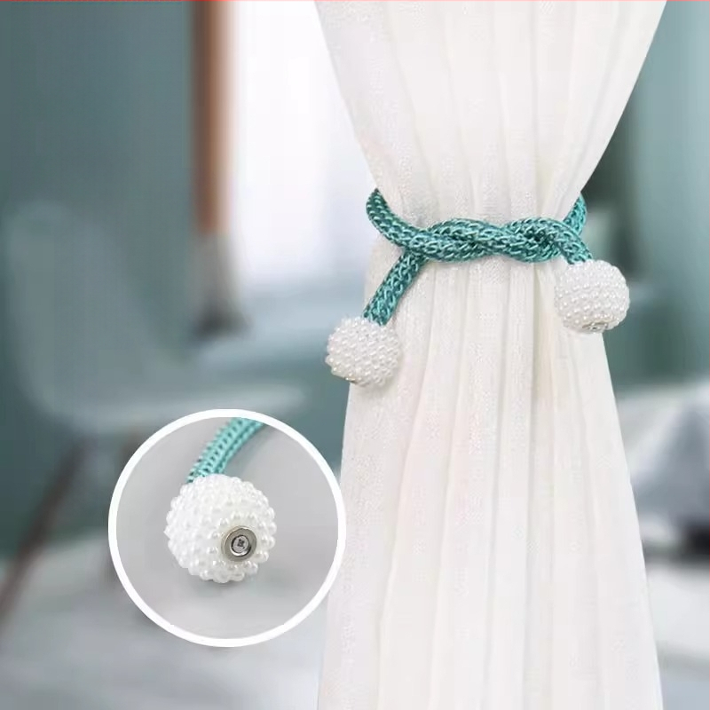 Perlų magnetiniai užuolaidų segtukai, audinys, modernus minimalistinis stilius, be gręžimo