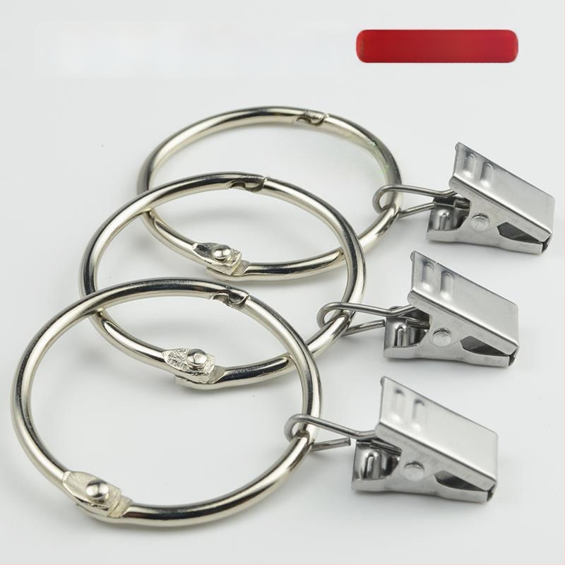 Užuolaidų žiedas su klipu ir sagtimi dušo užuolaidoms, romėnų stilius, šiuolaikinis minimalistinis dizainas