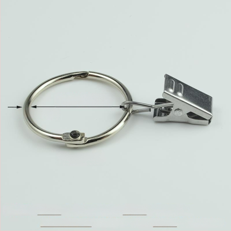 Užuolaidų žiedas su klipu ir sagtimi dušo užuolaidoms, romėnų stilius, šiuolaikinis minimalistinis dizainas