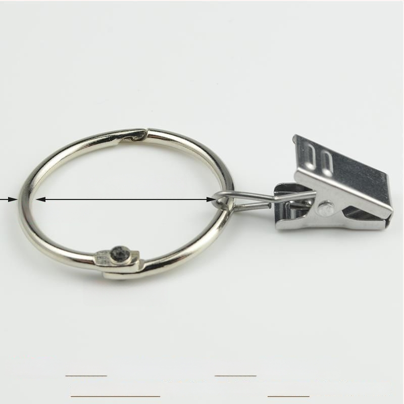 Užuolaidų žiedas su klipu ir sagtimi dušo užuolaidoms, romėnų stilius, šiuolaikinis minimalistinis dizainas