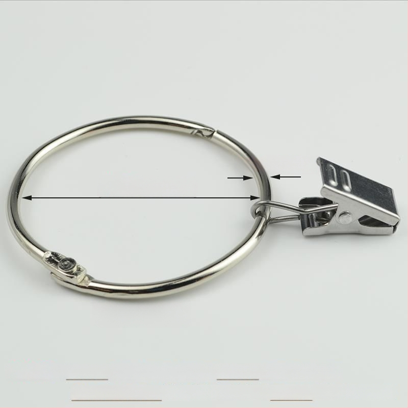 Užuolaidų žiedas su klipu ir sagtimi dušo užuolaidoms, romėnų stilius, šiuolaikinis minimalistinis dizainas