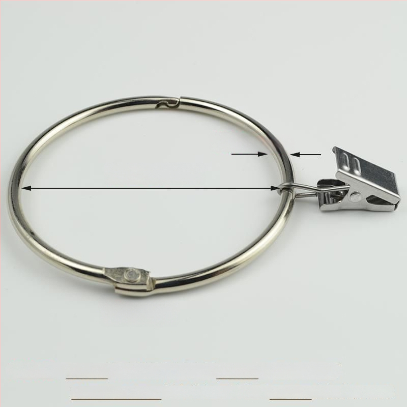 Užuolaidų žiedas su klipu ir sagtimi dušo užuolaidoms, romėnų stilius, šiuolaikinis minimalistinis dizainas