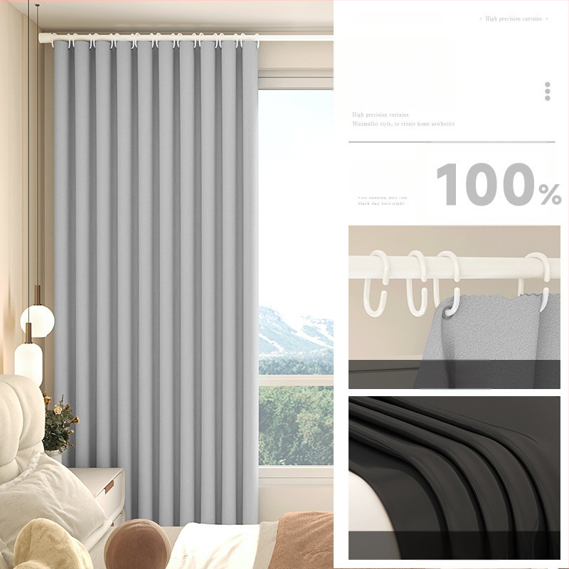 Pilnīgi tumši aizkari dzīvojamajai istabai, Silk Flower materiāls, universālais stils