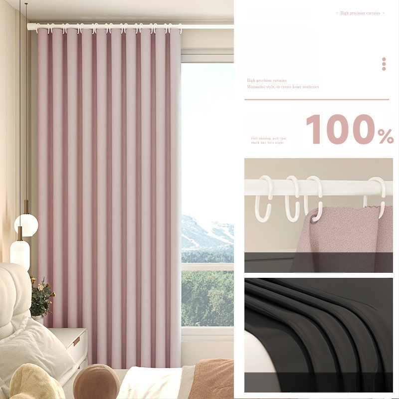 Pilnīgi tumši aizkari dzīvojamajai istabai, Silk Flower materiāls, universālais stils