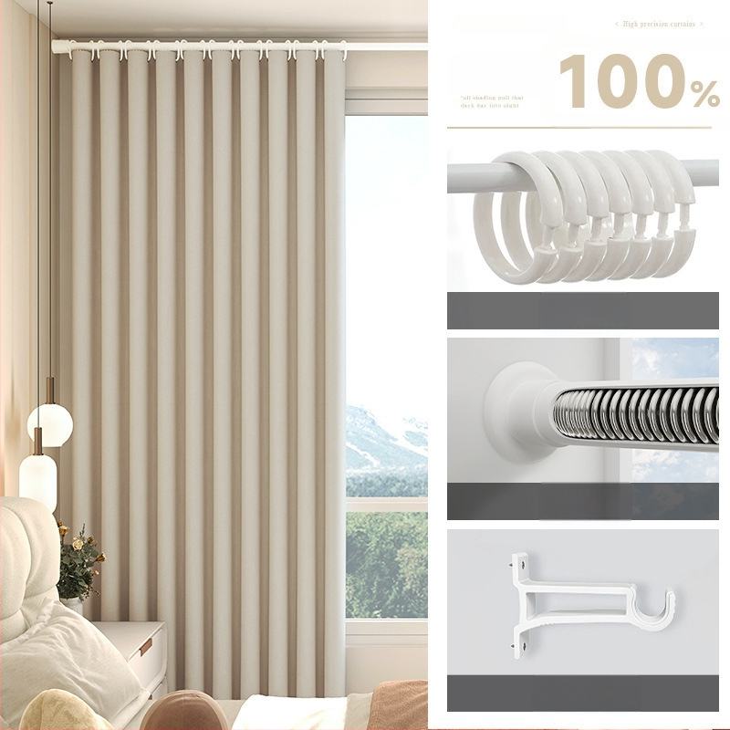 Pilnīgi tumši aizkari dzīvojamajai istabai, Silk Flower materiāls, universālais stils