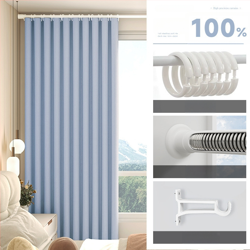 Pilnīgi tumši aizkari dzīvojamajai istabai, Silk Flower materiāls, universālais stils