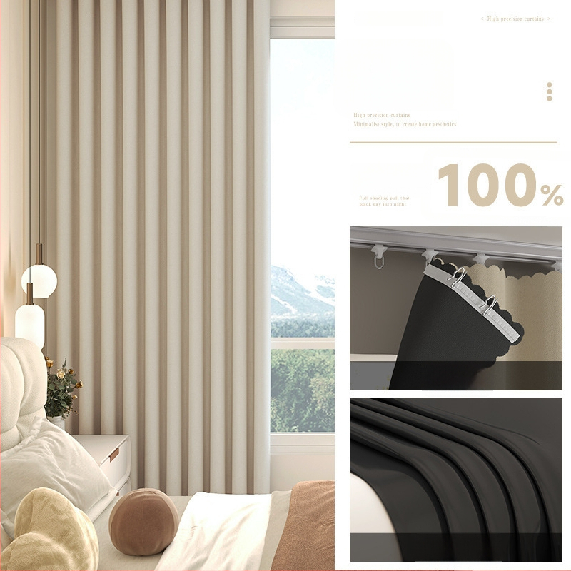 Pilnīgi tumši aizkari dzīvojamajai istabai, Silk Flower materiāls, universālais stils