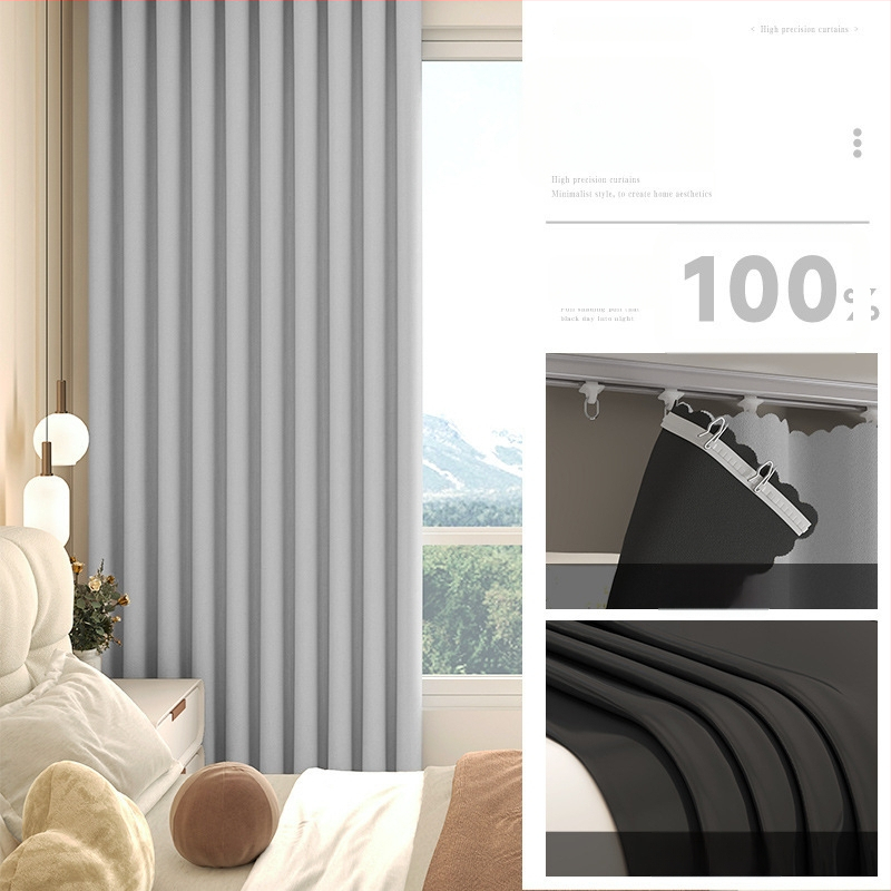 Pilnīgi tumši aizkari dzīvojamajai istabai, Silk Flower materiāls, universālais stils