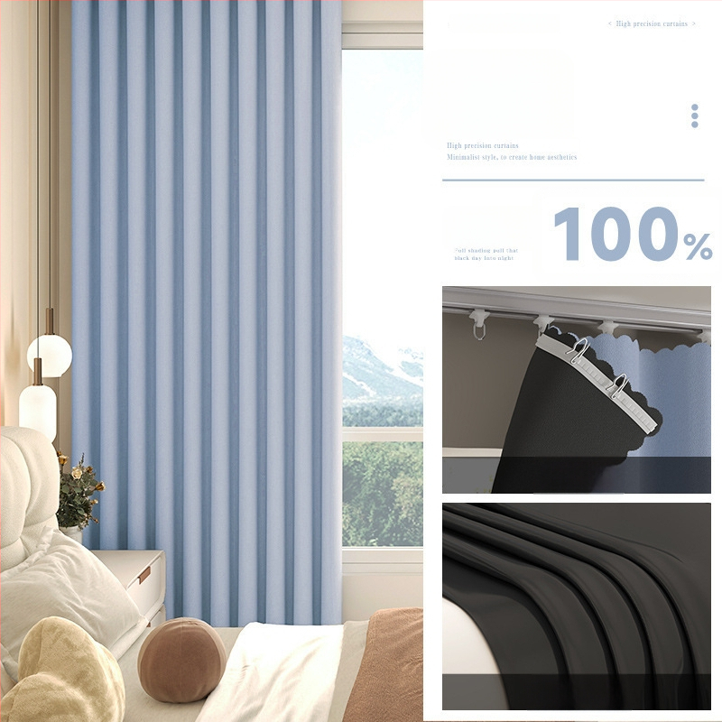 Pilnīgi tumši aizkari dzīvojamajai istabai, Silk Flower materiāls, universālais stils